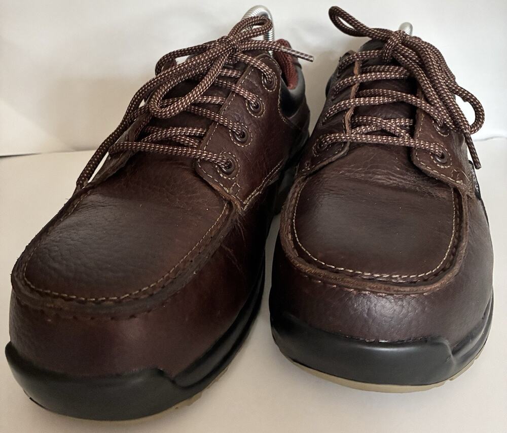 NWOT Florsheim Brown Leather Sz 8 1/2 Work Safety Toe Tie Oxford Work Shoe